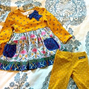 COPY - Beautiful fall Matilda Jane Dress & Leggings